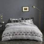 EthnoCharme: Modern Duvet Cover Set – Easy Care, Comfortable & Monochrome with Tribal Look for Guest Room