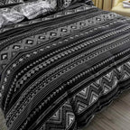 EthnoCharme: Modern Duvet Cover Set – Easy Care, Comfortable & Monochrome with Tribal Look for Guest Room