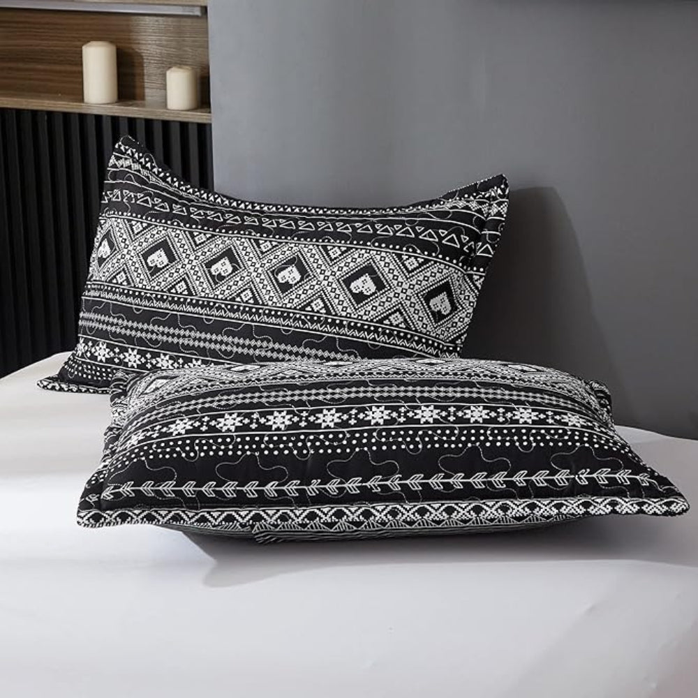 EthnoCharme: Modern Duvet Cover Set – Easy Care, Comfortable & Monochrome with Tribal Look for Guest Room