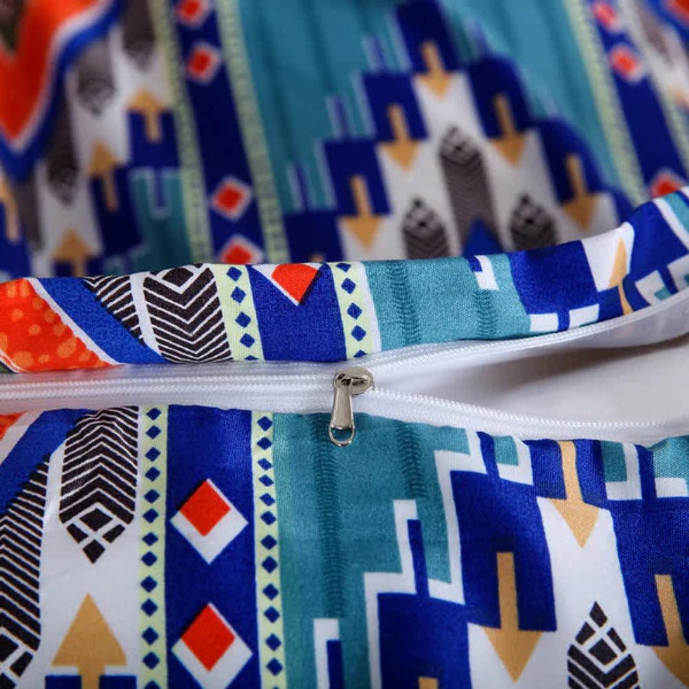 EthnoLeben: Luxurious Duvet Cover Set – Soft, Breathable & Durable with Boho Tribal Look for Home