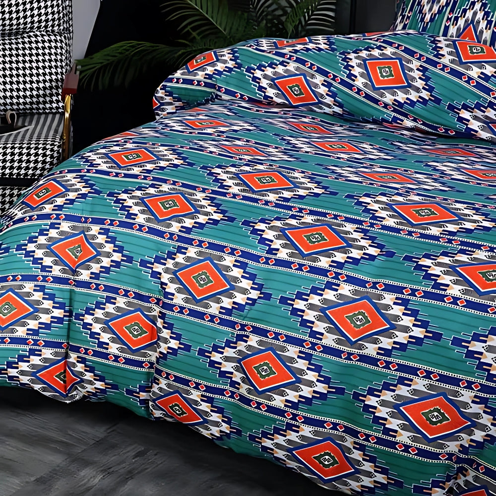 EthnoLeben: Luxurious Duvet Cover Set – Soft, Breathable & Durable with Boho Tribal Look for Home