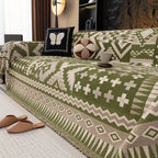 EthnoNest: Nomadic-Style Sofa Cover Made of High-Quality Chenille with Artistic Boho Pattern – for Sofa and Living Area