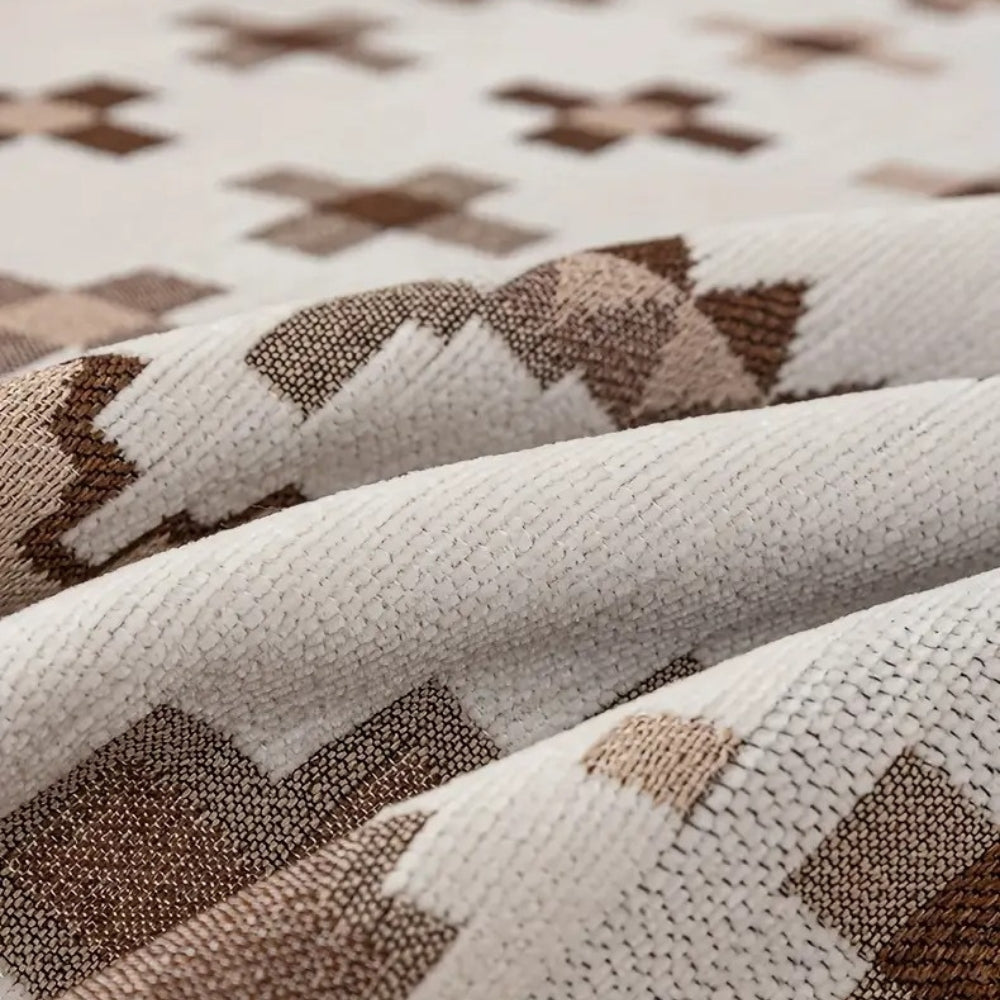 EthnoNest: Nomadic-Style Sofa Cover Made of High-Quality Chenille with Artistic Boho Pattern – for Sofa and Living Area