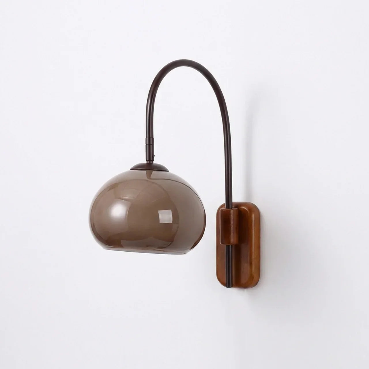 Sorévia - Solid Wood Wall Lamp with Glass Globe