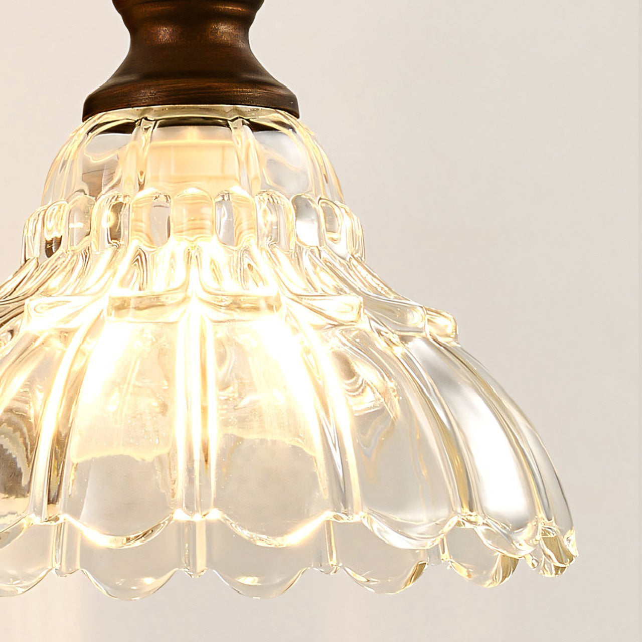 Antique Bronze Gooseneck Glass Wall Sconce