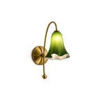Gooseneck Glass Blossom Wall Sconce — Copper