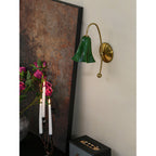 Gooseneck Glass Blossom Wall Sconce — Copper