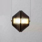 Tinted Glass Dome Pendant Light — Gold Fitting