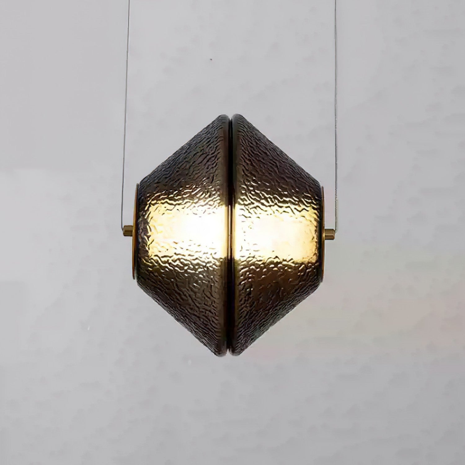Tinted Glass Dome Pendant Light — Gold Fitting