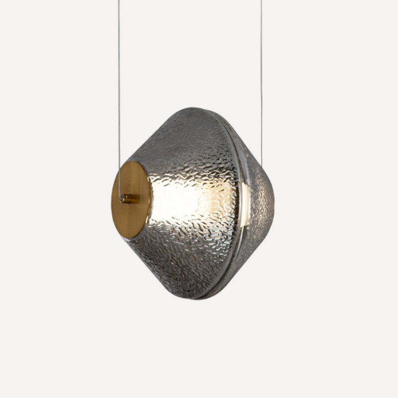 Tinted Glass Dome Pendant Light — Gold Fitting