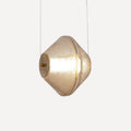 Tinted Glass Dome Pendant Light — Gold Fitting