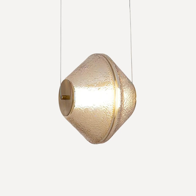 Tinted Glass Dome Pendant Light — Gold Fitting