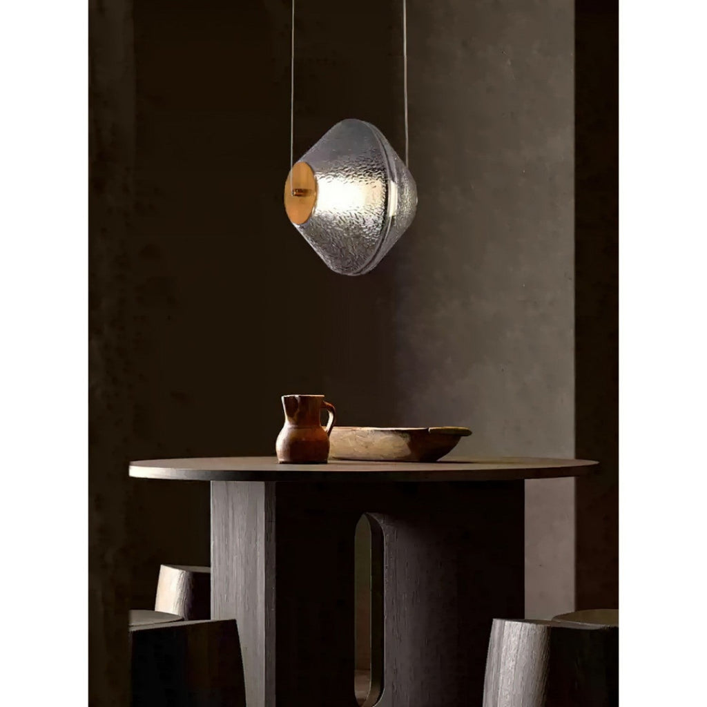 Tinted Glass Dome Pendant Light — Gold Fitting