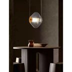 Tinted Glass Dome Pendant Light — Gold Fitting