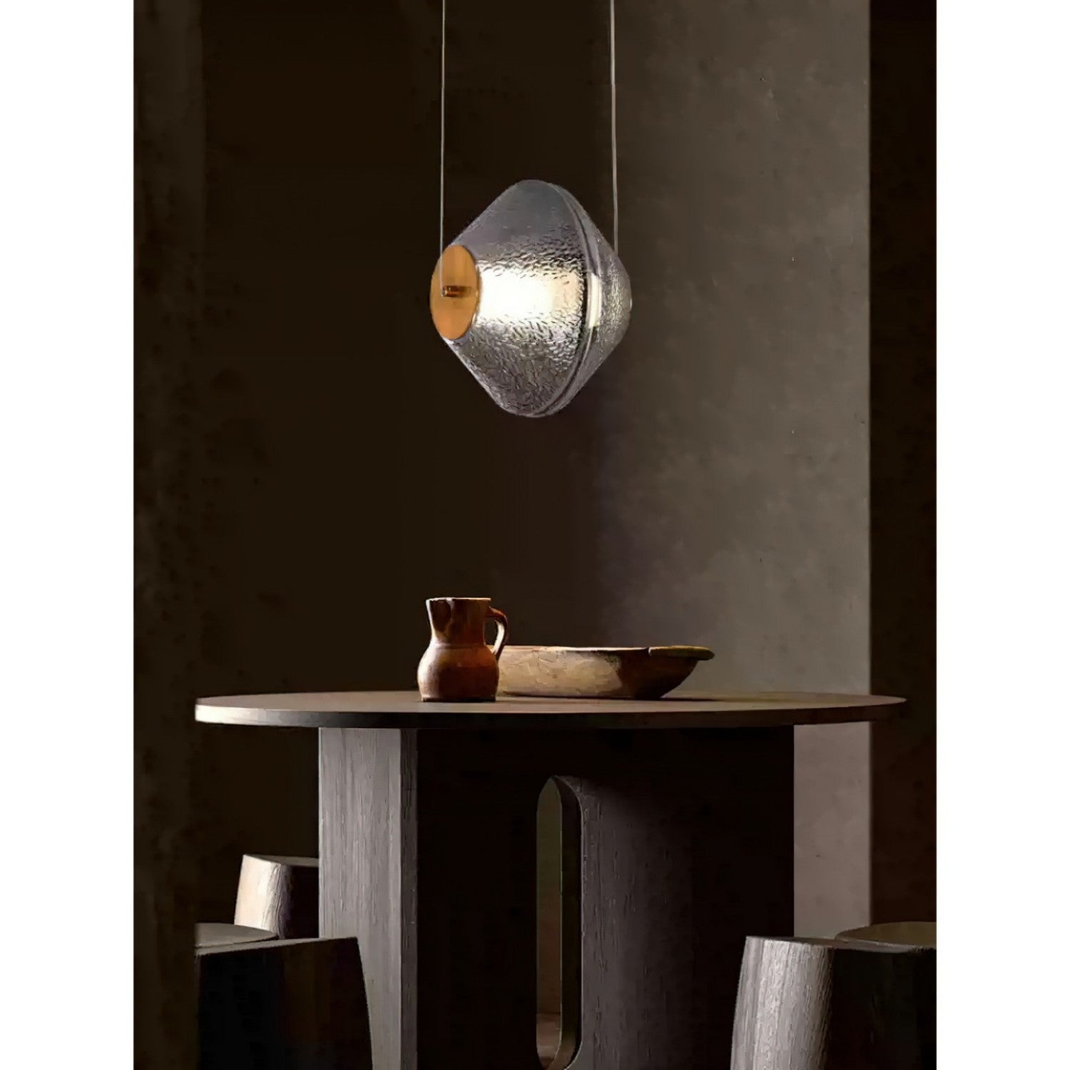 Tinted Glass Dome Pendant Light — Gold Fitting
