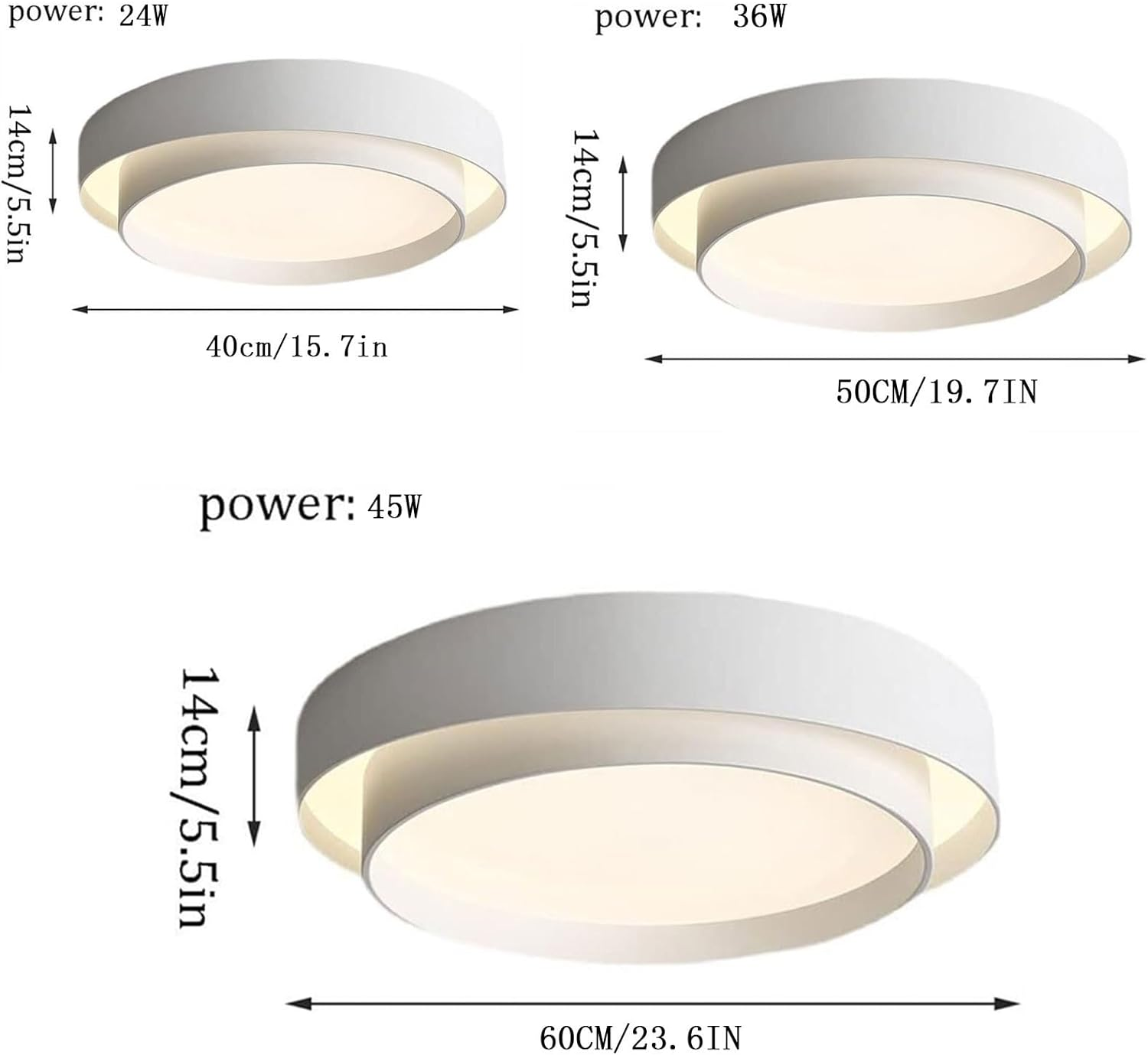 Nora LED Ceiling Light | Minimalist Iron Design, Soft Ambient Glow
