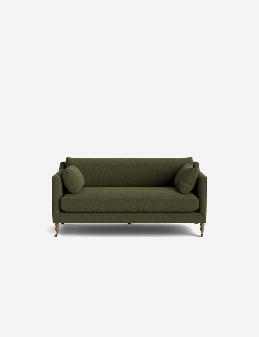 Fiora Sofa | Vintage Olive Velvet, Curved Legs