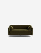 Fiora Sofa | Vintage Olive Velvet, Curved Legs
