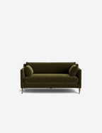 Fiora Sofa | Vintage Olive Velvet, Curved Legs