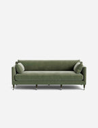 Fiora Sofa | Vintage Olive Velvet, Curved Legs