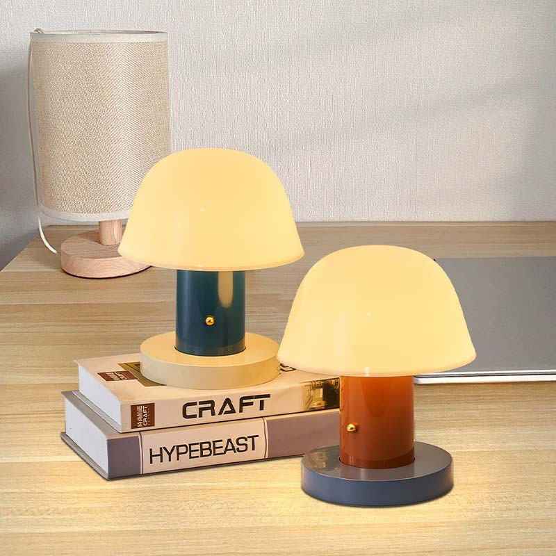 Bello Mushroom Table Lamp | Rechargeable LED, Touch Control Dimming