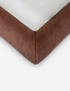 Gavril Platform Bed | Solid Ash Border, Upholstered Headboard