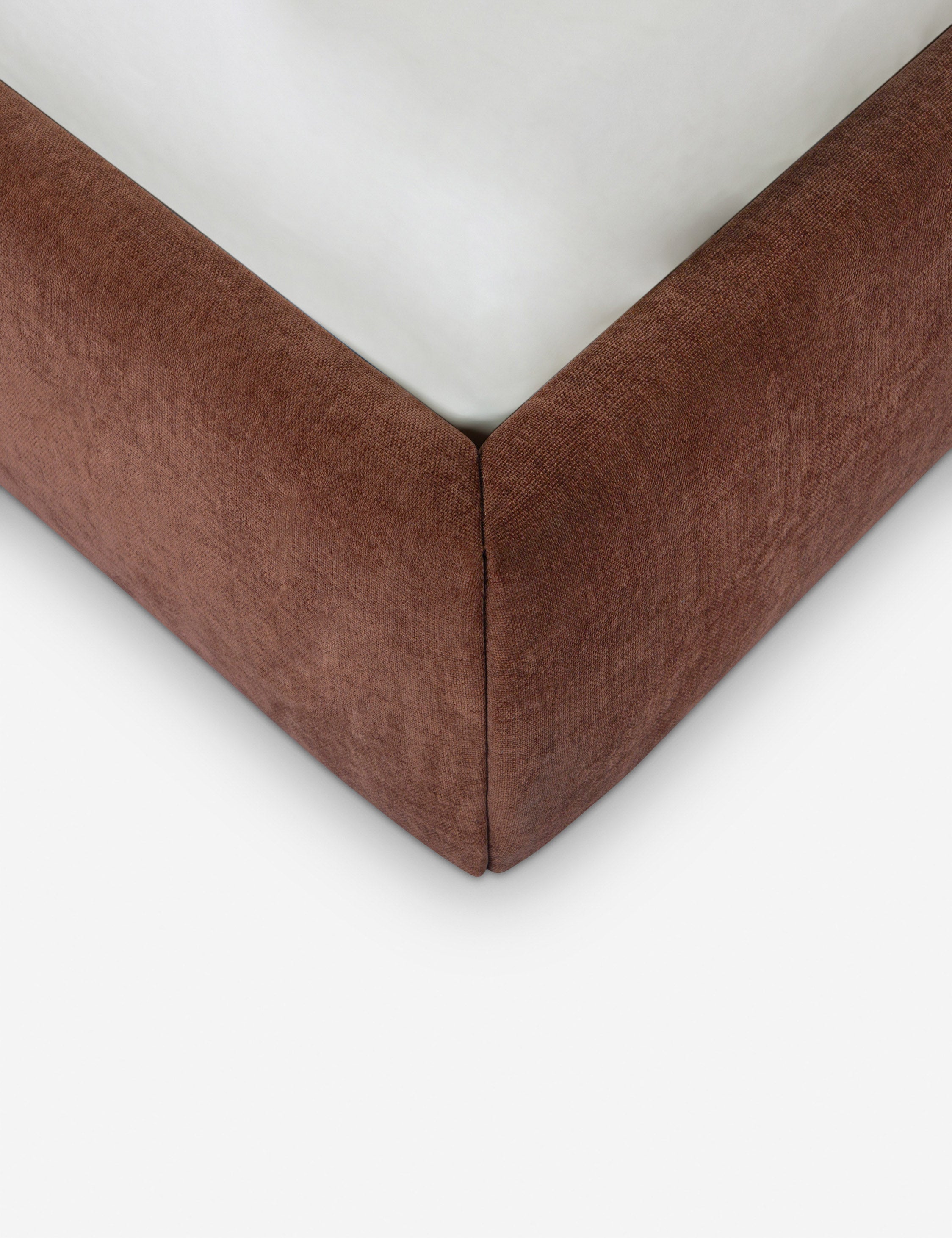 Gavril Platform Bed | Solid Ash Border, Upholstered Headboard