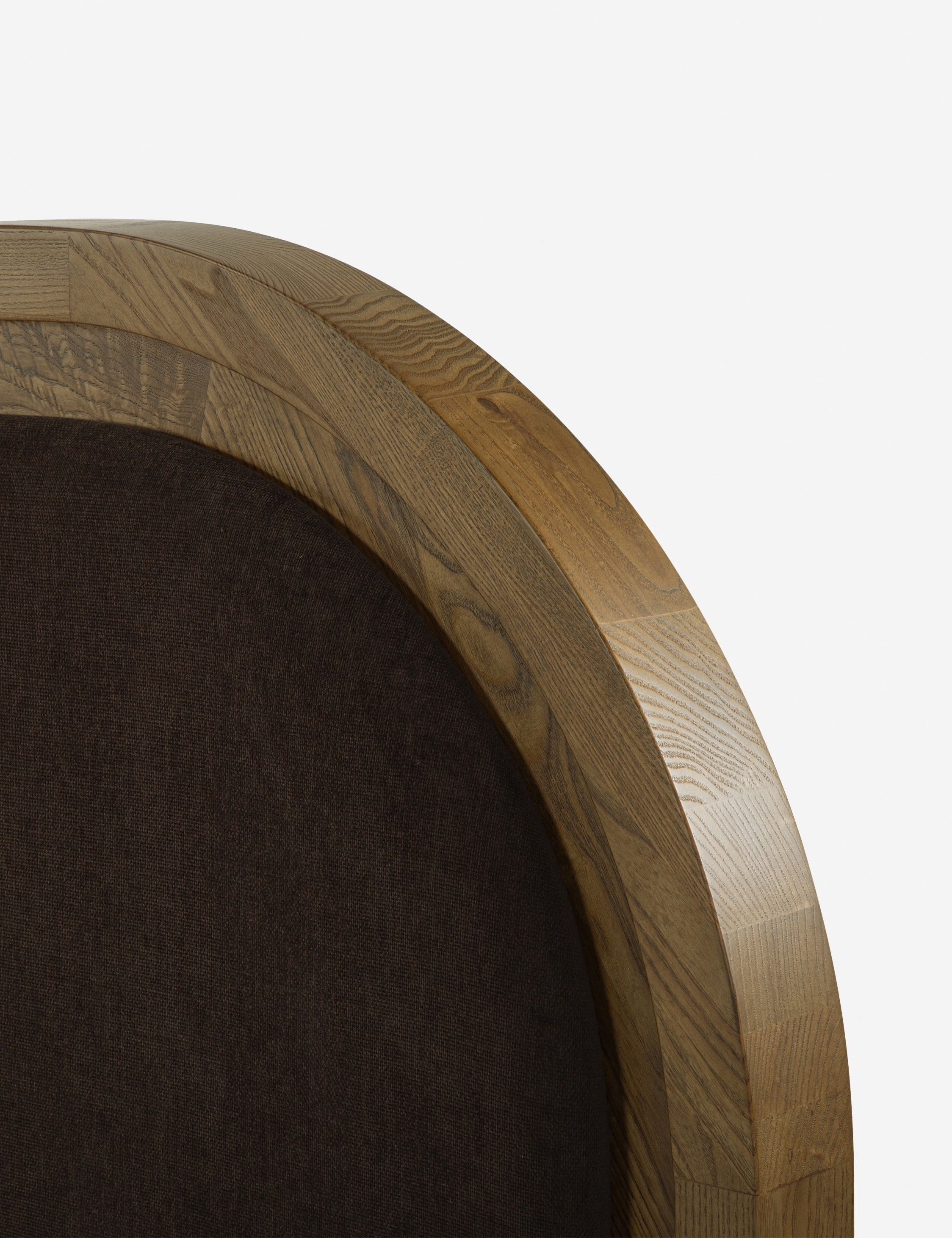 Gavril Platform Bed | Solid Ash Border, Upholstered Headboard