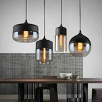 Kairo Hanglamp | Moderne Glazen Verlichting, Zwart, E27 Fitting