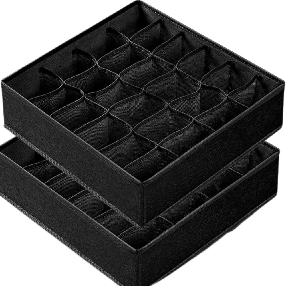 FachOrdnung: Foldable Storage Organizer – with 24 Compartments, Practical & Space-Saving for Socks & Underwear