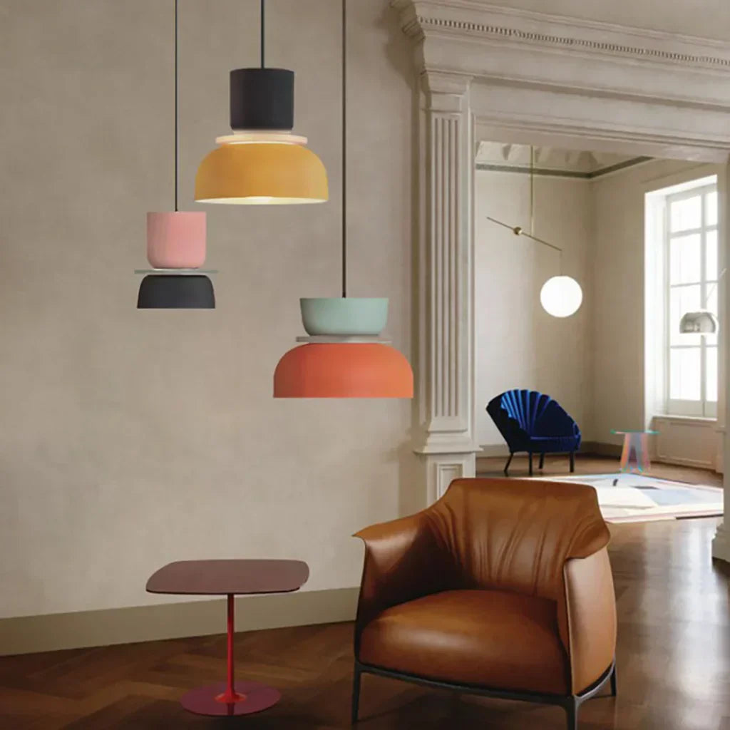 FarbAura: Pendant Lamp in Nordic Style – Designer LED Hanging Lamp for Interiors