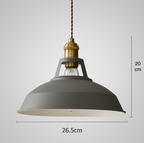 FarbGlanz: Industrial Metal Pendant Light LED with Colorful Dome – for Kitchen & Dining Room