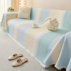 Color Breeze: Sofa Cover in Rainbow Design Made of Ice Silk with Cooling Comfort – for Sofa & Living Room