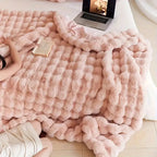 FauxHare: Fluffy Faux Fur Blanket – Soft Fur Look Throw for Sofa & Bed