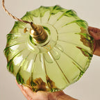 Tulip-Shaped Glass Pendant Light — Multicolor