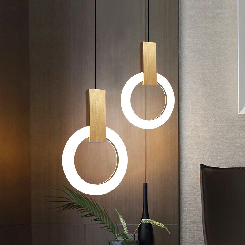 NordCirca: Minimalist LED Pendant Lamp with Acrylic Ring – for Modern Living & Entrance Areas