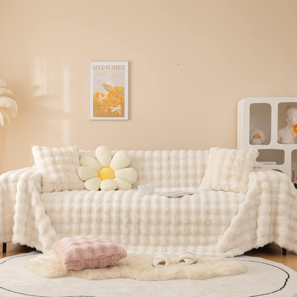 FellEleganz: Sofa Cover Made of High-Quality Faux Fur with Non-Slip Seating & Luxurious Comfort – for Sofa & Living Area