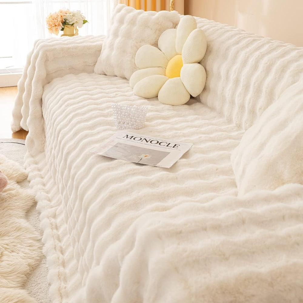 FellEleganz: Sofa Cover Made of High-Quality Faux Fur with Non-Slip Seating & Luxurious Comfort – for Sofa & Living Area
