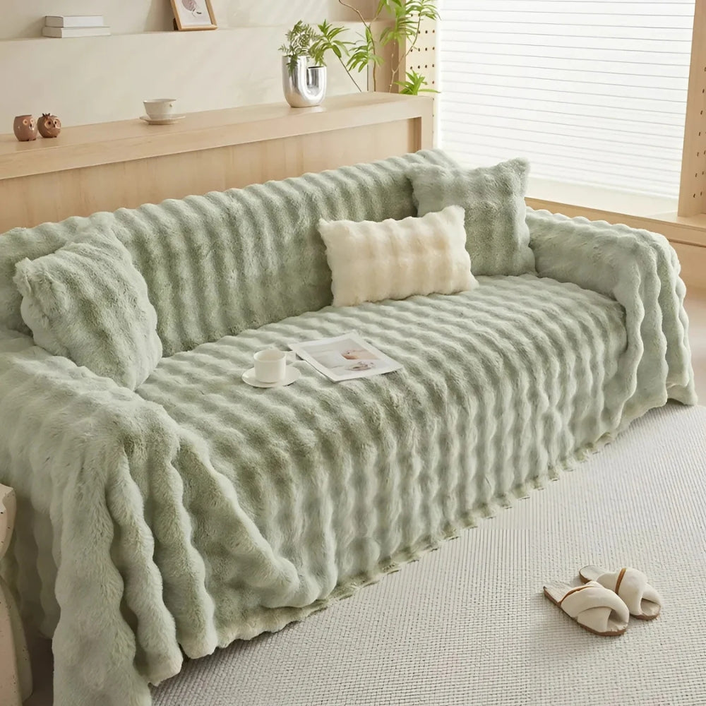 FellEleganz: Sofa Cover Made of High-Quality Faux Fur with Non-Slip Seating & Luxurious Comfort – for Sofa & Living Area