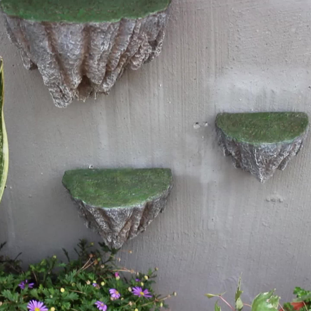 RockArt: Wall Shelves Resin – robust, unique & hanging in natural design for indoor & outdoor areas