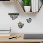 RockArt: Wall Shelves Resin – robust, unique & hanging in natural design for indoor & outdoor areas