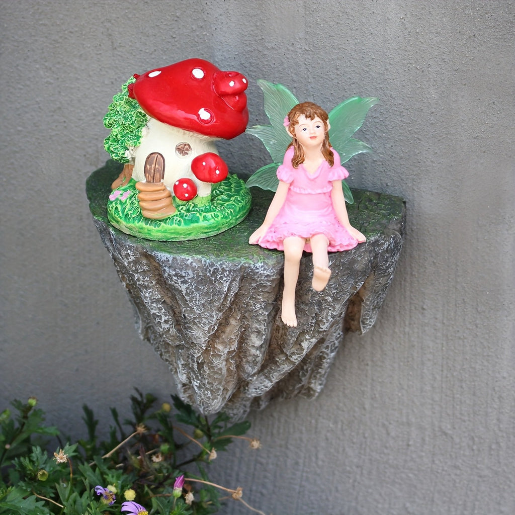 RockArt: Wall Shelves Resin – robust, unique & hanging in natural design for indoor & outdoor areas