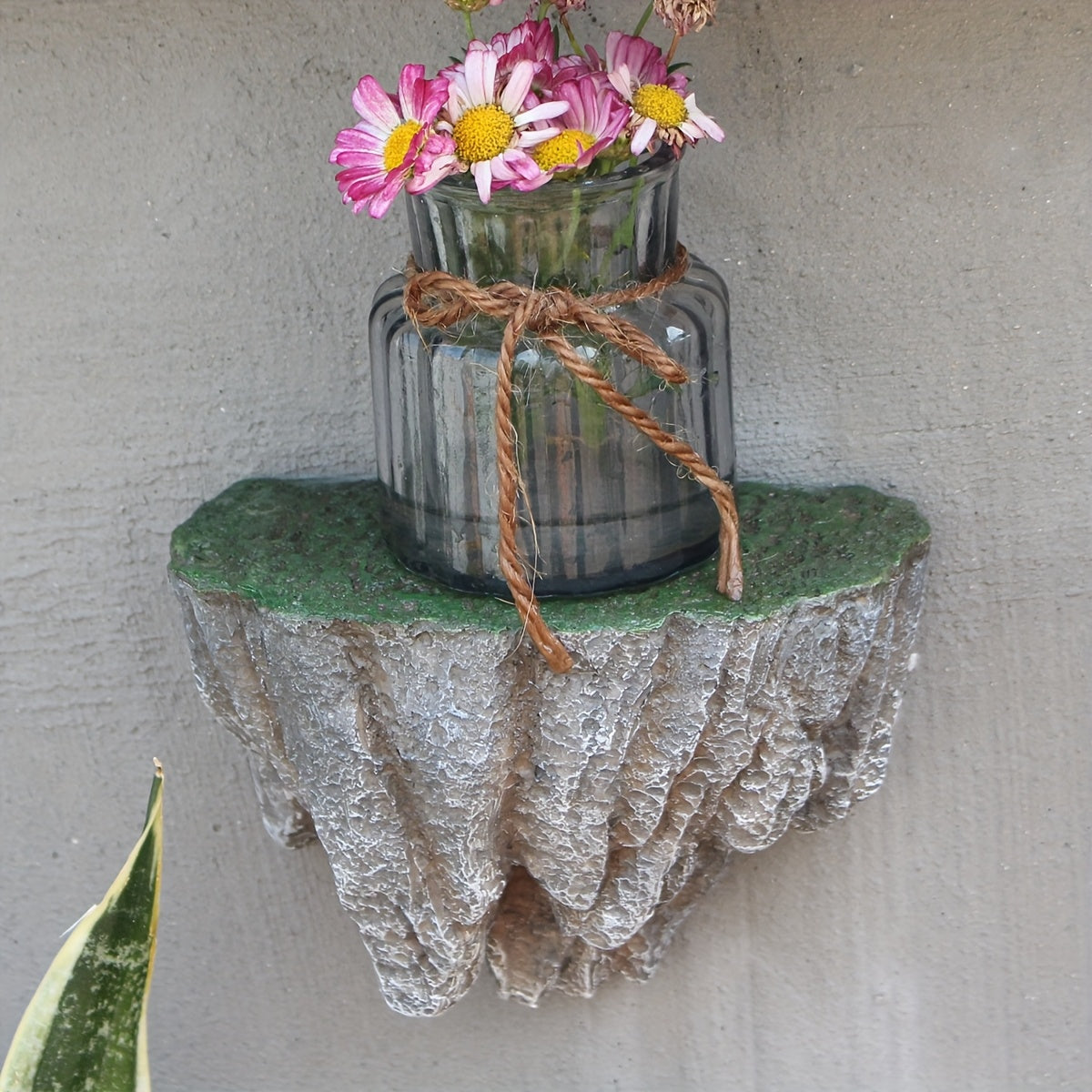 RockArt: Wall Shelves Resin – robust, unique & hanging in natural design for indoor & outdoor areas