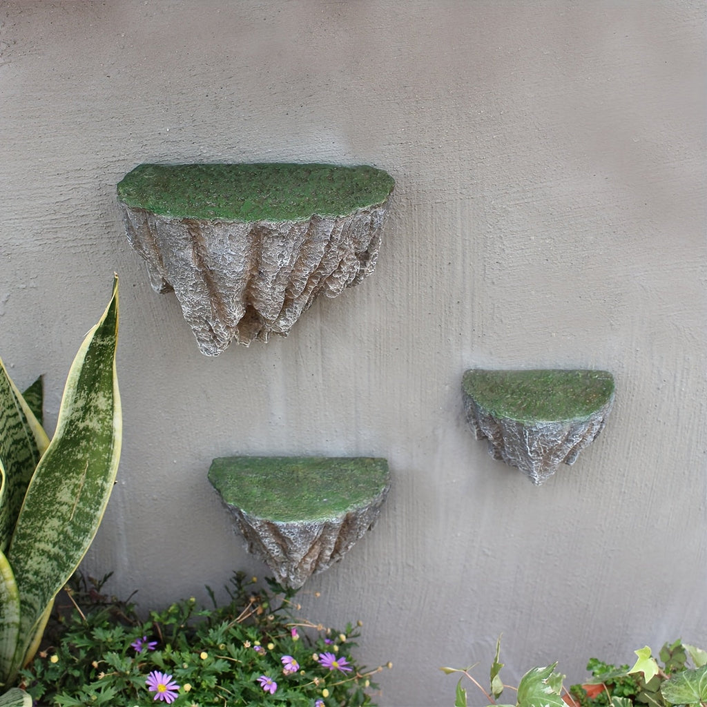 RockArt: Wall Shelves Resin – robust, unique & hanging in natural design for indoor & outdoor areas