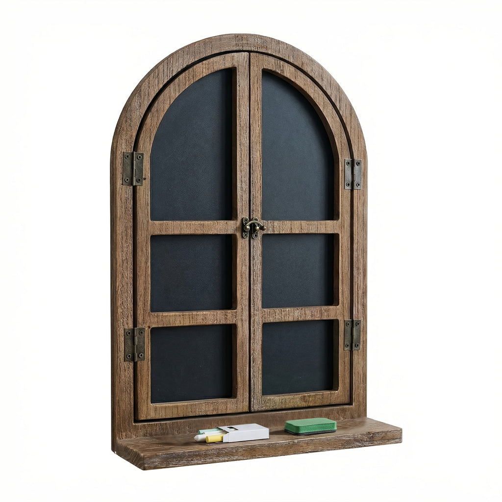 FensterHolz: Rustic Wall Shelf – Decorative, Multifunctional & Hanging with Window Design for Living Room & Bedroom