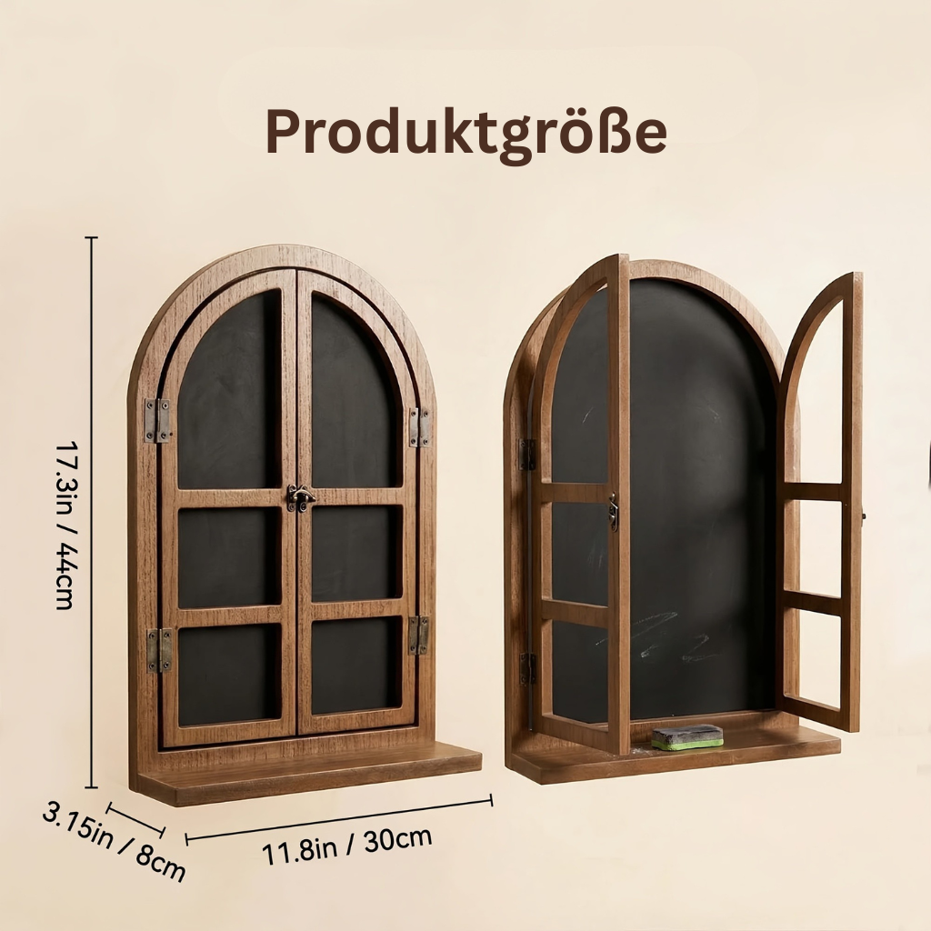 FensterHolz: Rustic Wall Shelf – Decorative, Multifunctional & Hanging with Window Design for Living Room & Bedroom