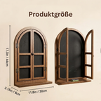 FensterHolz: Rustic Wall Shelf – Decorative, Multifunctional & Hanging with Window Design for Living Room & Bedroom