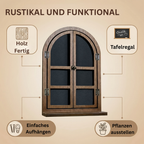 FensterHolz: Rustic Wall Shelf – Decorative, Multifunctional & Hanging with Window Design for Living Room & Bedroom