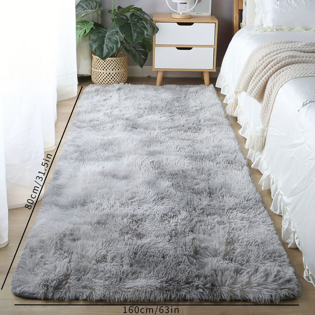 FestGlanz: Fluffy Rectangular Rug Luxurious Decorative – Perfect for Living Room & Festive Decor
