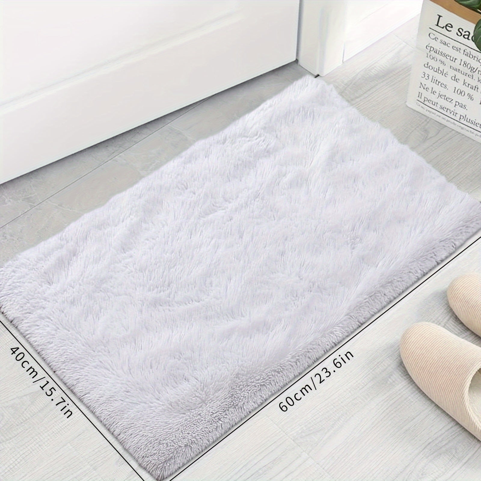 FestGlanz: Fluffy Rectangular Rug Luxurious Decorative – Perfect for Living Room & Festive Decor